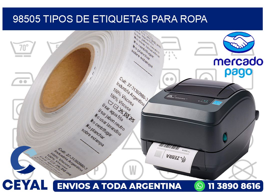 98505 tipos de etiquetas para ropa