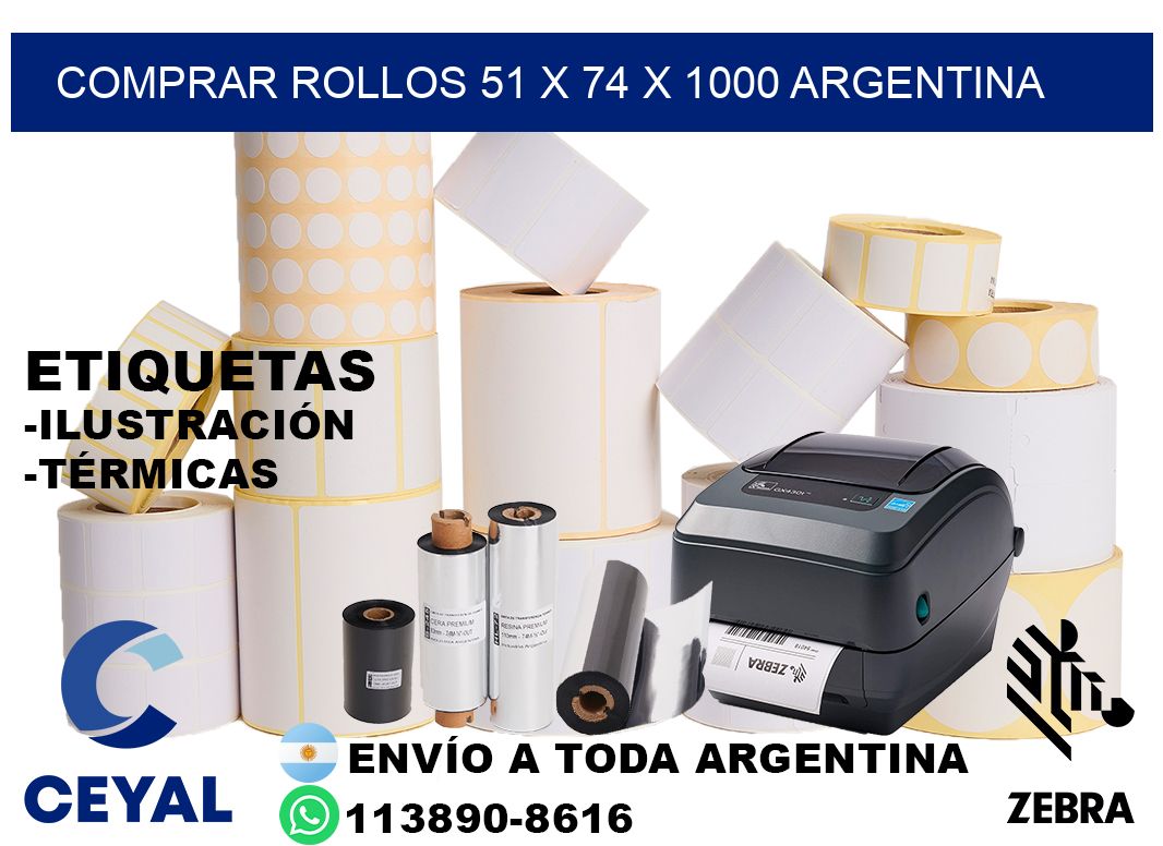 Comprar Rollos 51 x 74 x 1000 argentina