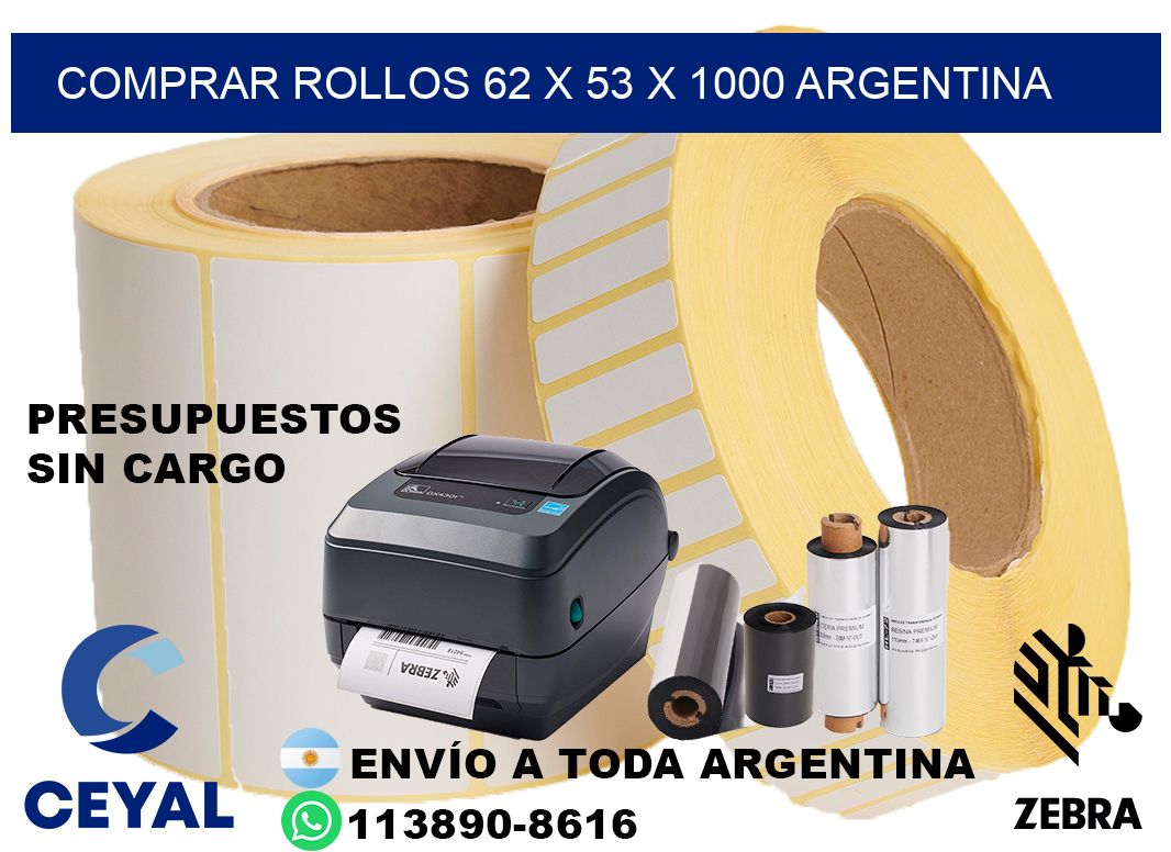 Comprar Rollos 62 x 53 x 1000 argentina