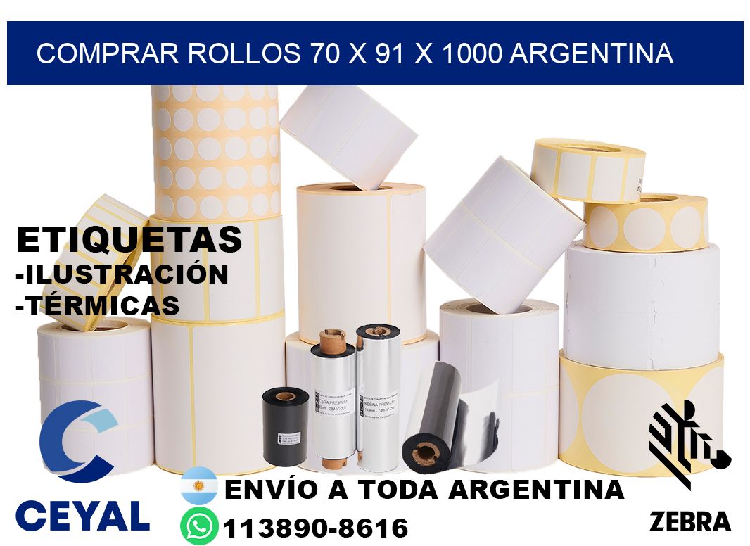 Comprar Rollos 70 x 91 x 1000 argentina