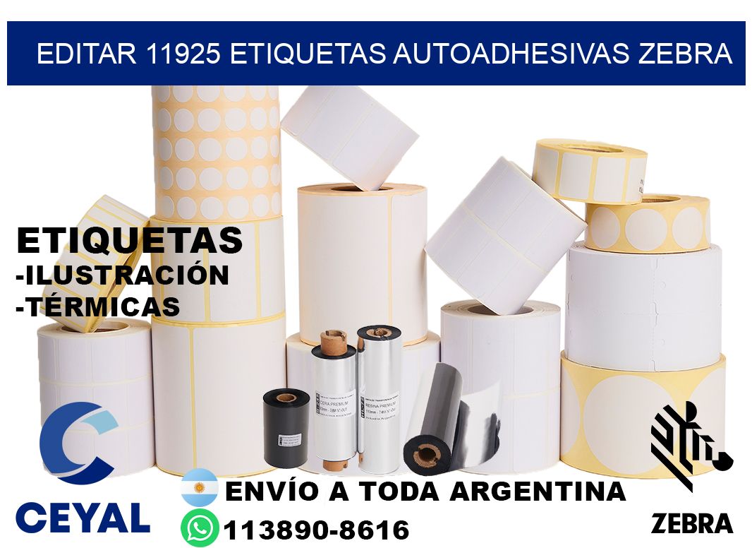 EDITAR 11925 ETIQUETAS AUTOADHESIVAS ZEBRA