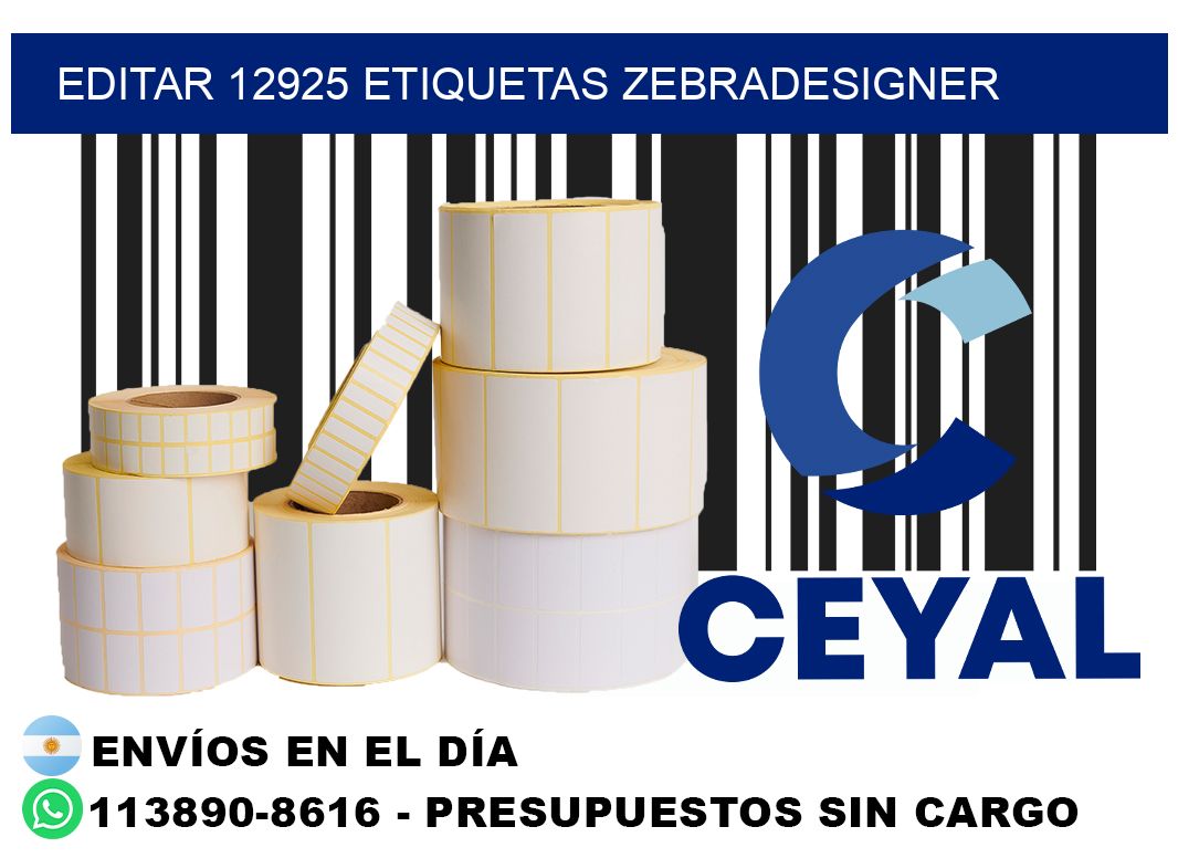 EDITAR 12925 ETIQUETAS ZEBRADESIGNER