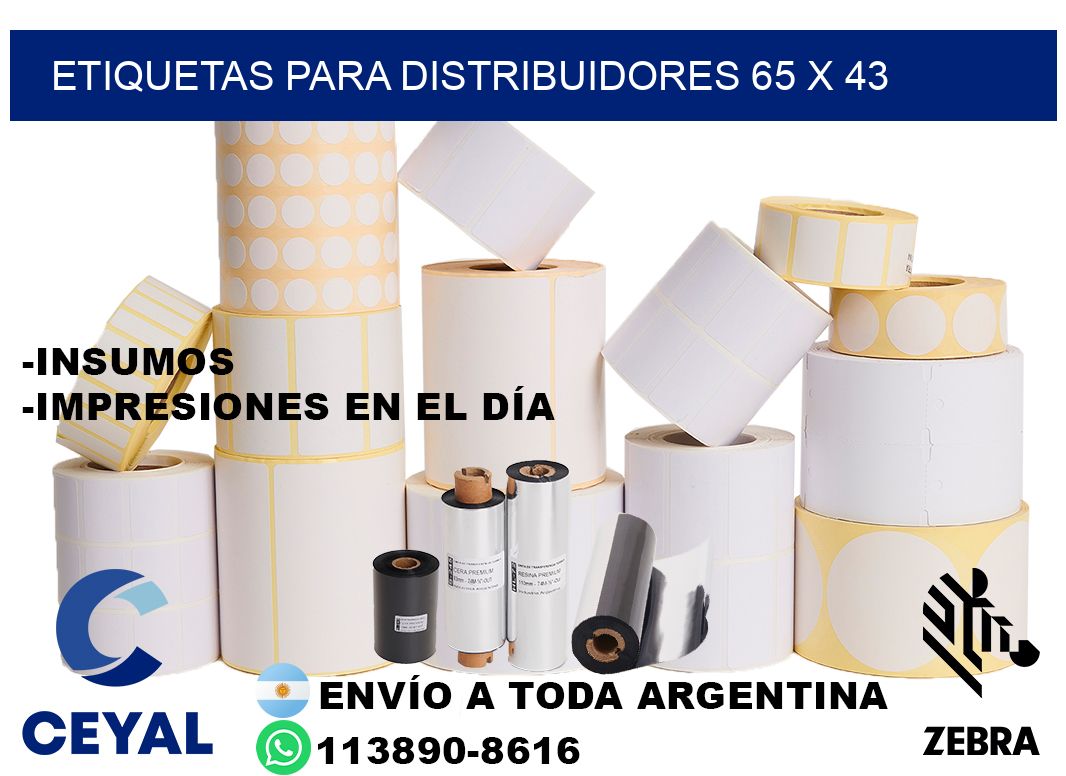 ETIQUETAS PARA DISTRIBUIDORES 65 x 43
