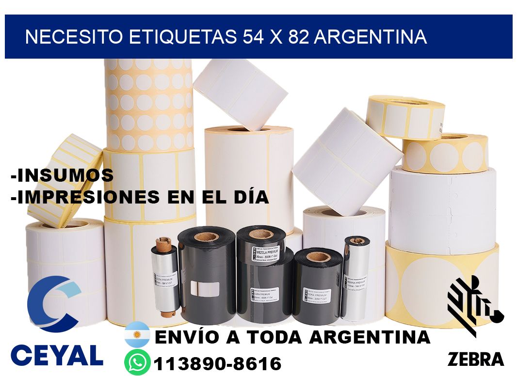 Necesito etiquetas 54 x 82 argentina