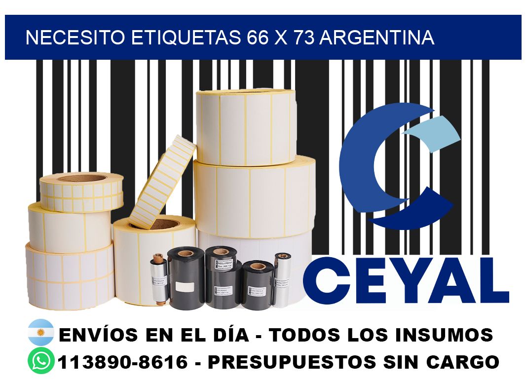 Necesito etiquetas 66 x 73 argentina