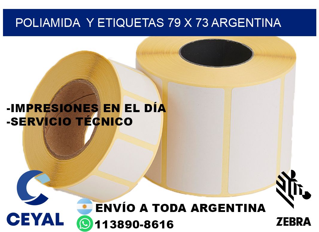 Poliamida  y etiquetas 79 x 73 argentina