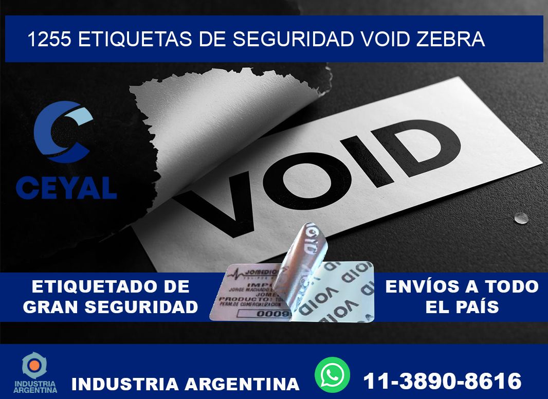 1255 etiquetas de seguridad void zebra