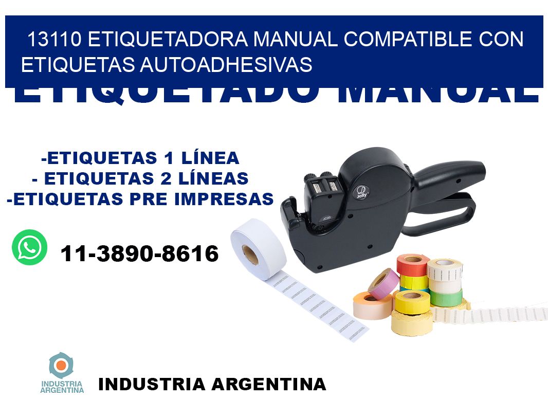 13110 etiquetadora manual compatible con etiquetas autoadhesivas