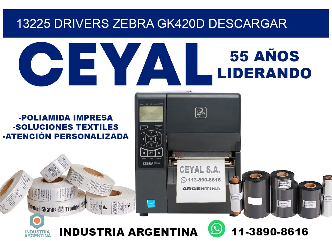 13225 drivers zebra gk420d descargar