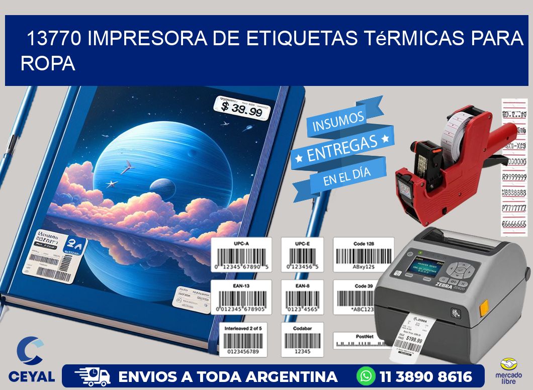 13770 impresora de etiquetas térmicas para ropa