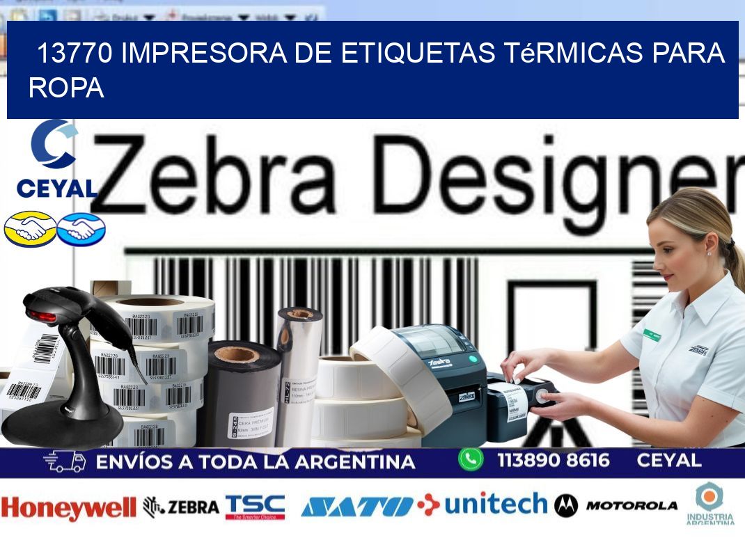 13770 impresora de etiquetas térmicas para ropa