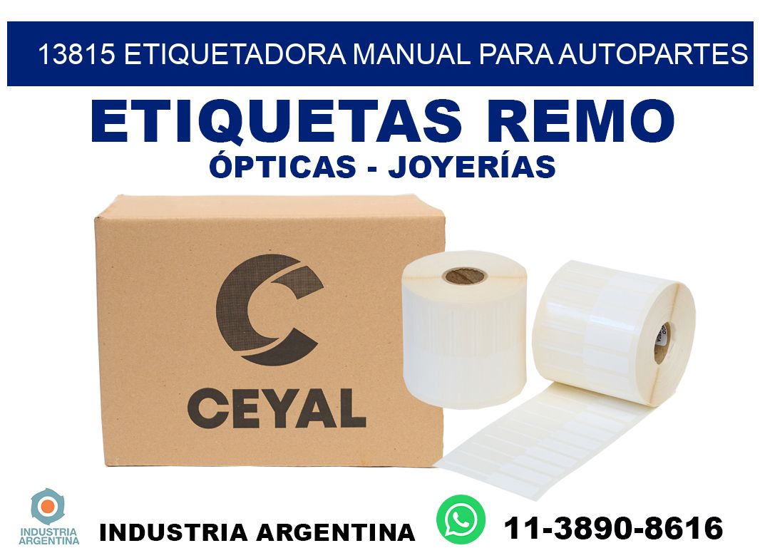 13815 etiquetadora manual para autopartes