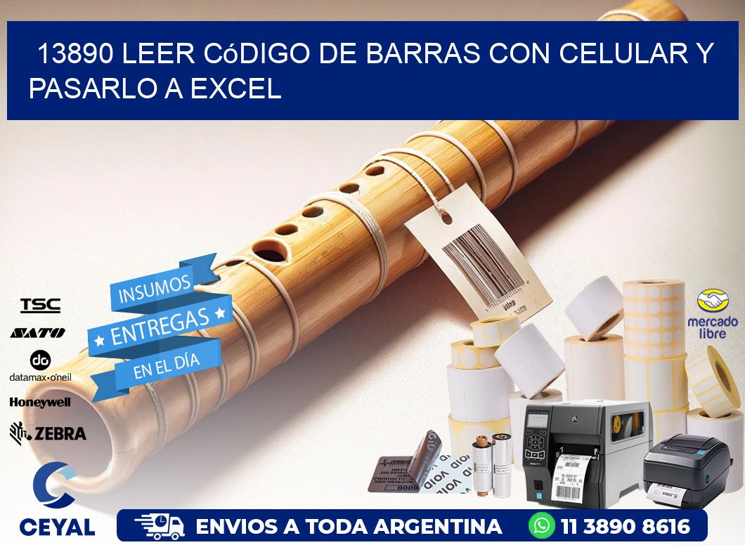 13890 Leer código de barras con celular y pasarlo a Excel