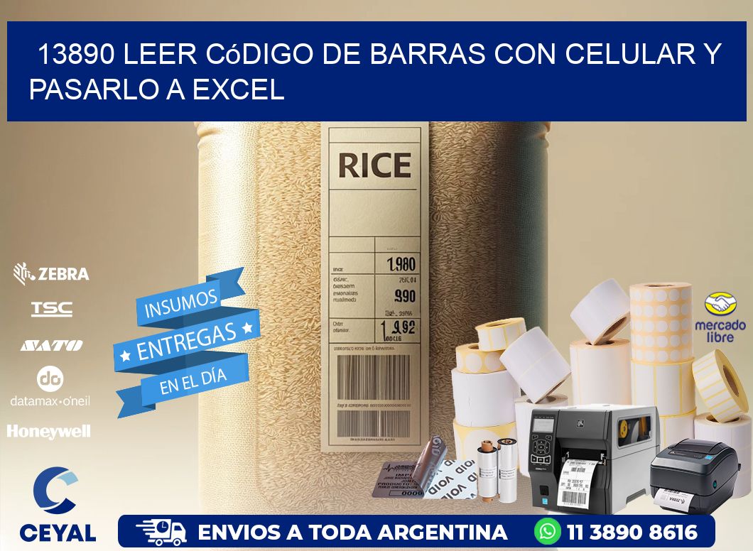 13890 Leer código de barras con celular y pasarlo a Excel