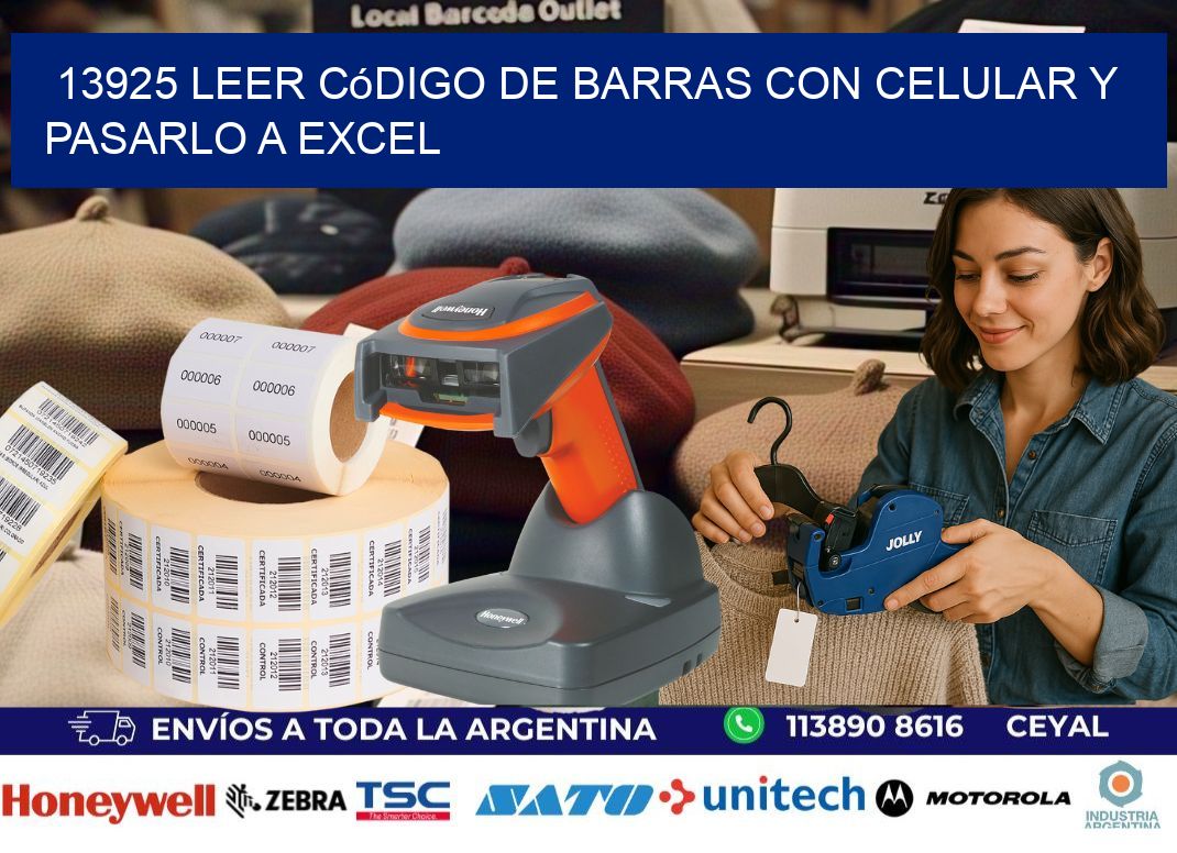 13925 Leer código de barras con celular y pasarlo a Excel