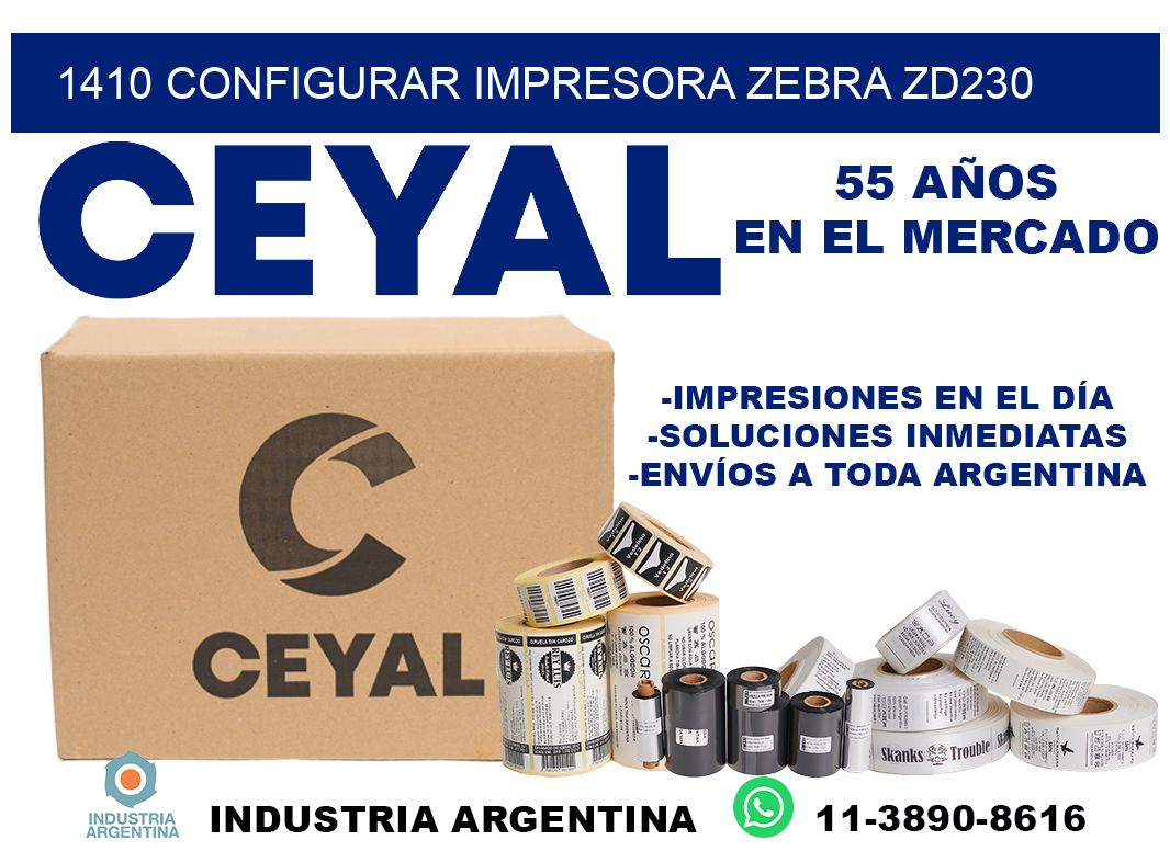 1410 configurar impresora zebra zd230