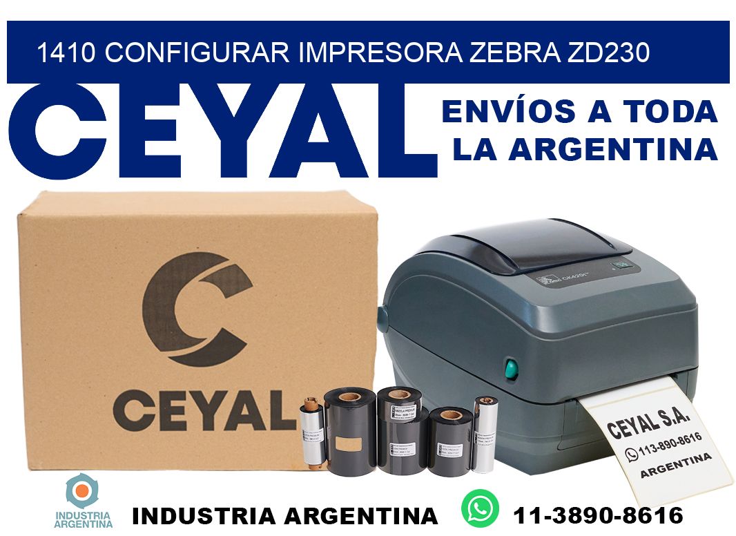 1410 configurar impresora zebra zd230