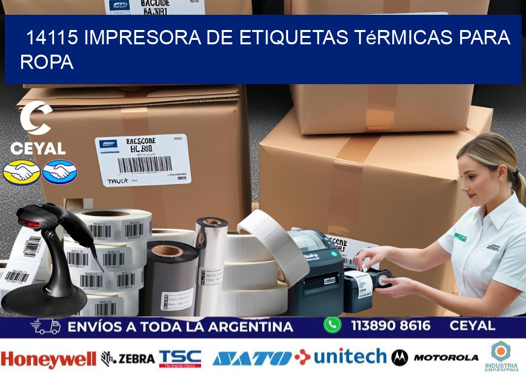 14115 impresora de etiquetas térmicas para ropa