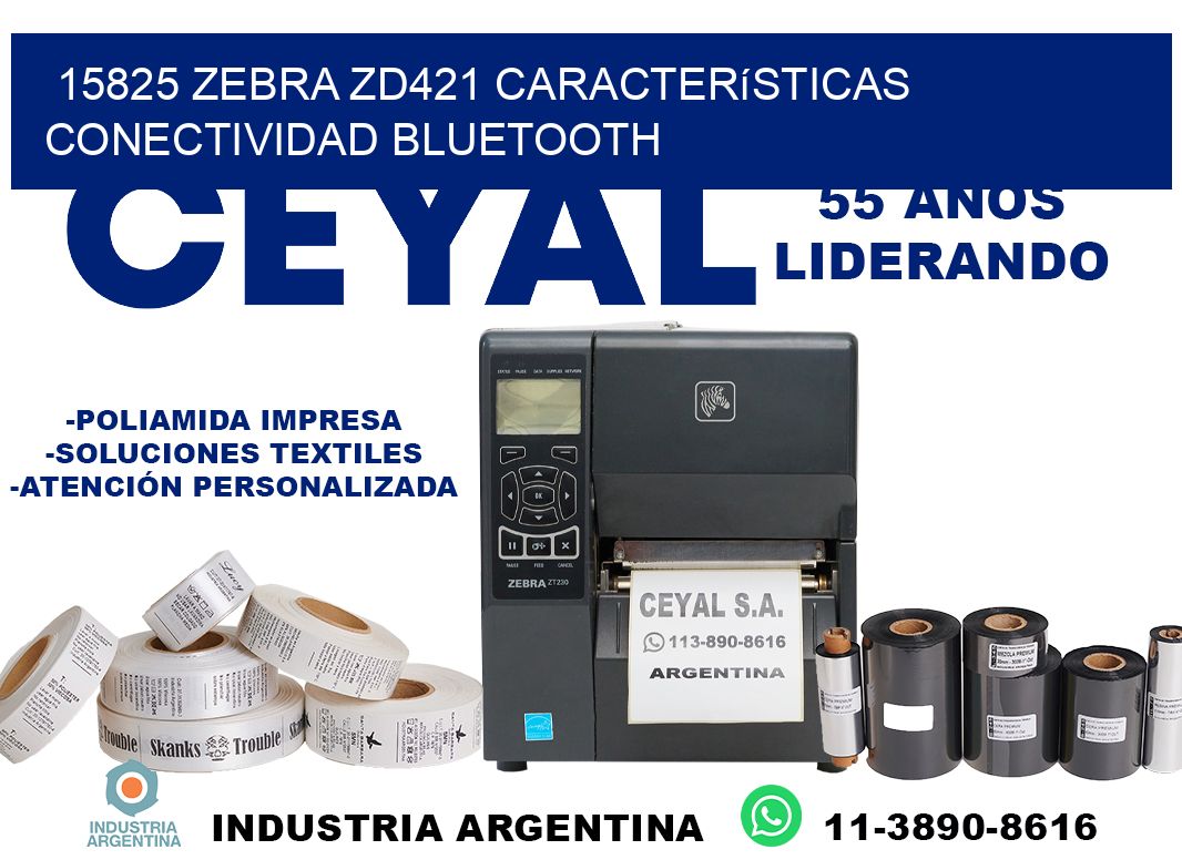 15825 Zebra ZD421 características conectividad Bluetooth