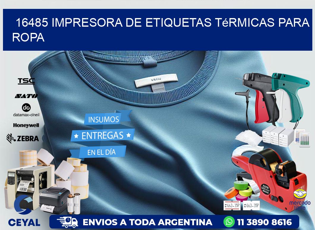 16485 impresora de etiquetas térmicas para ropa