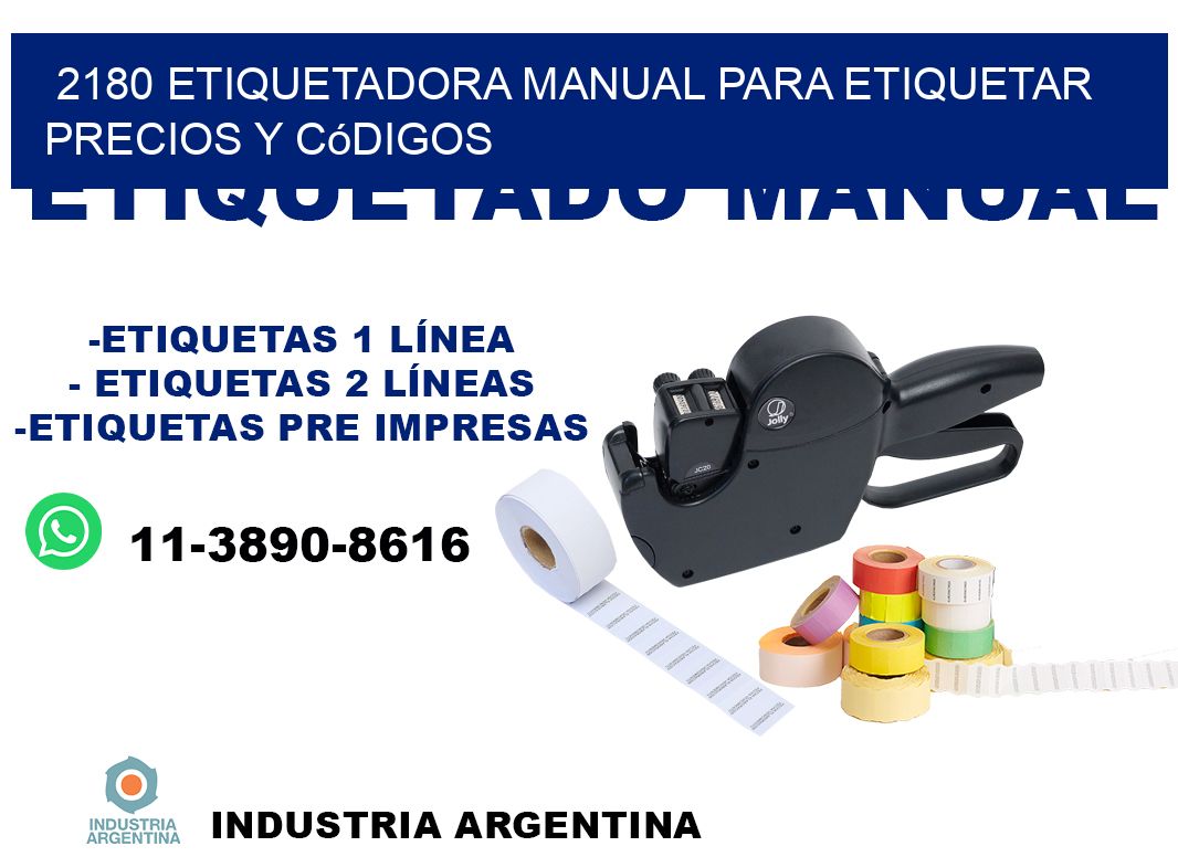 2180 etiquetadora manual para etiquetar precios y códigos