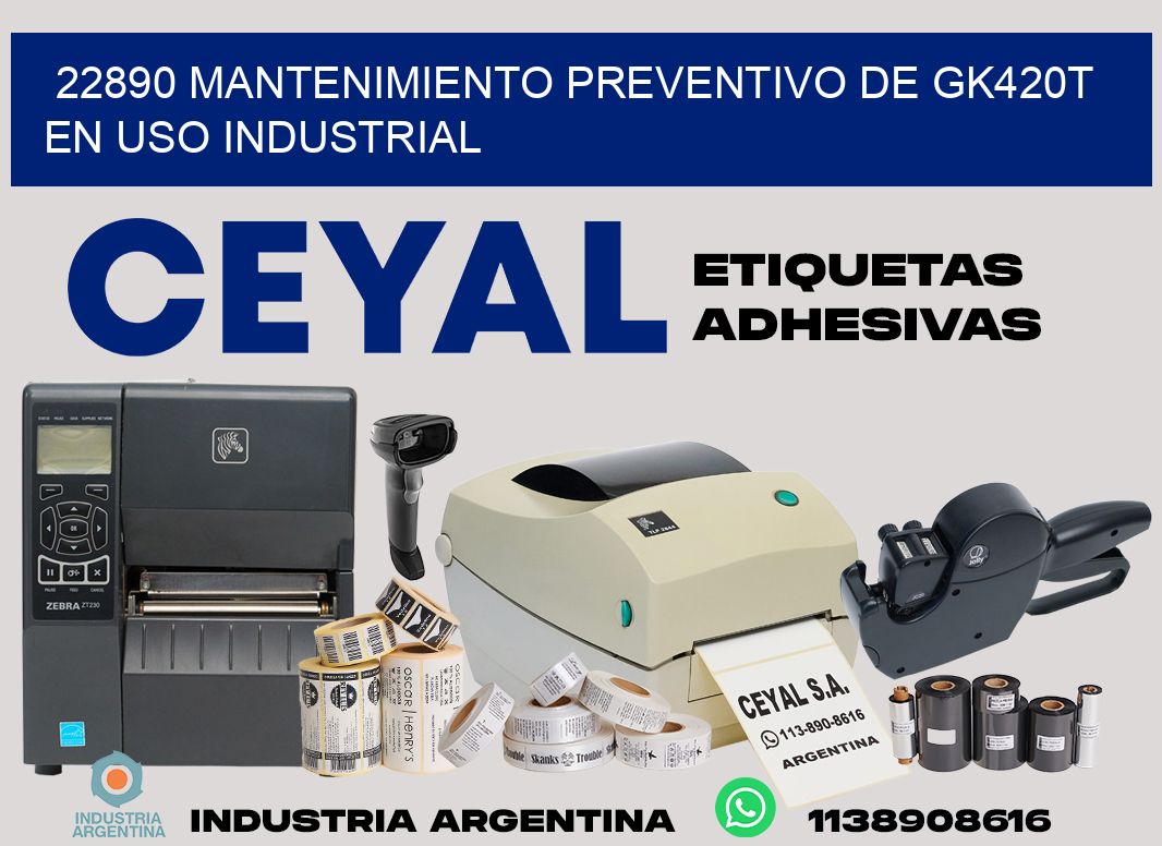 22890 mantenimiento preventivo de gk420t en uso industrial