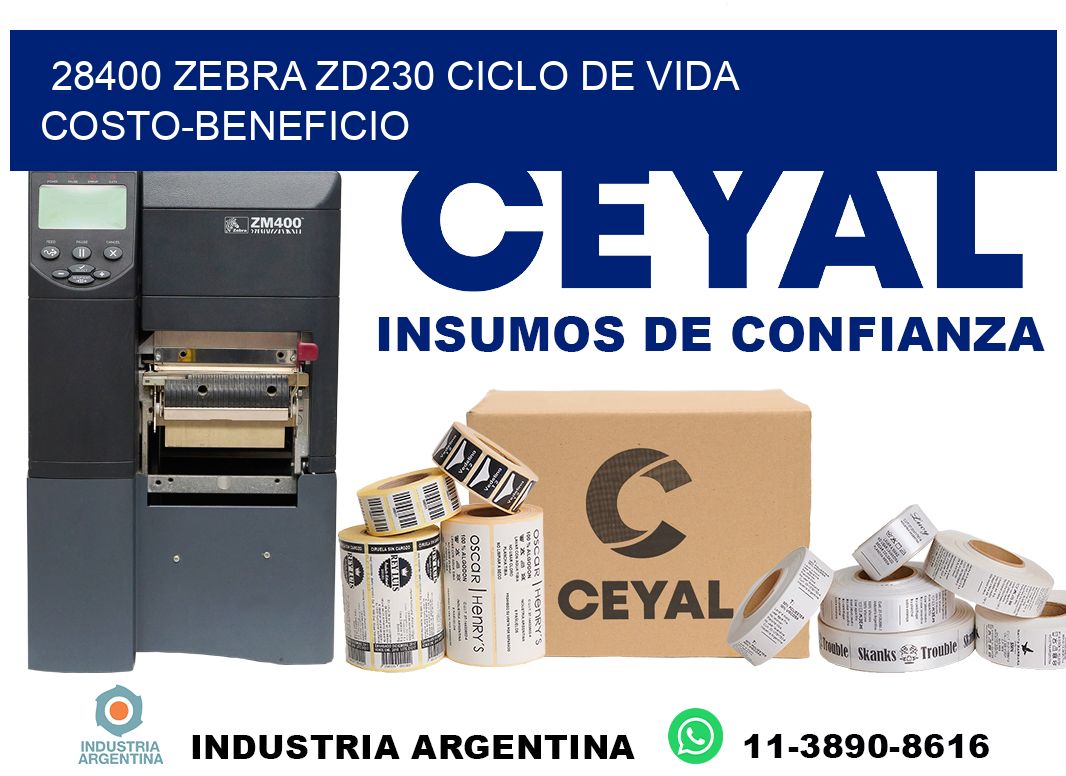 28400 Zebra ZD230 ciclo de vida costo-beneficio