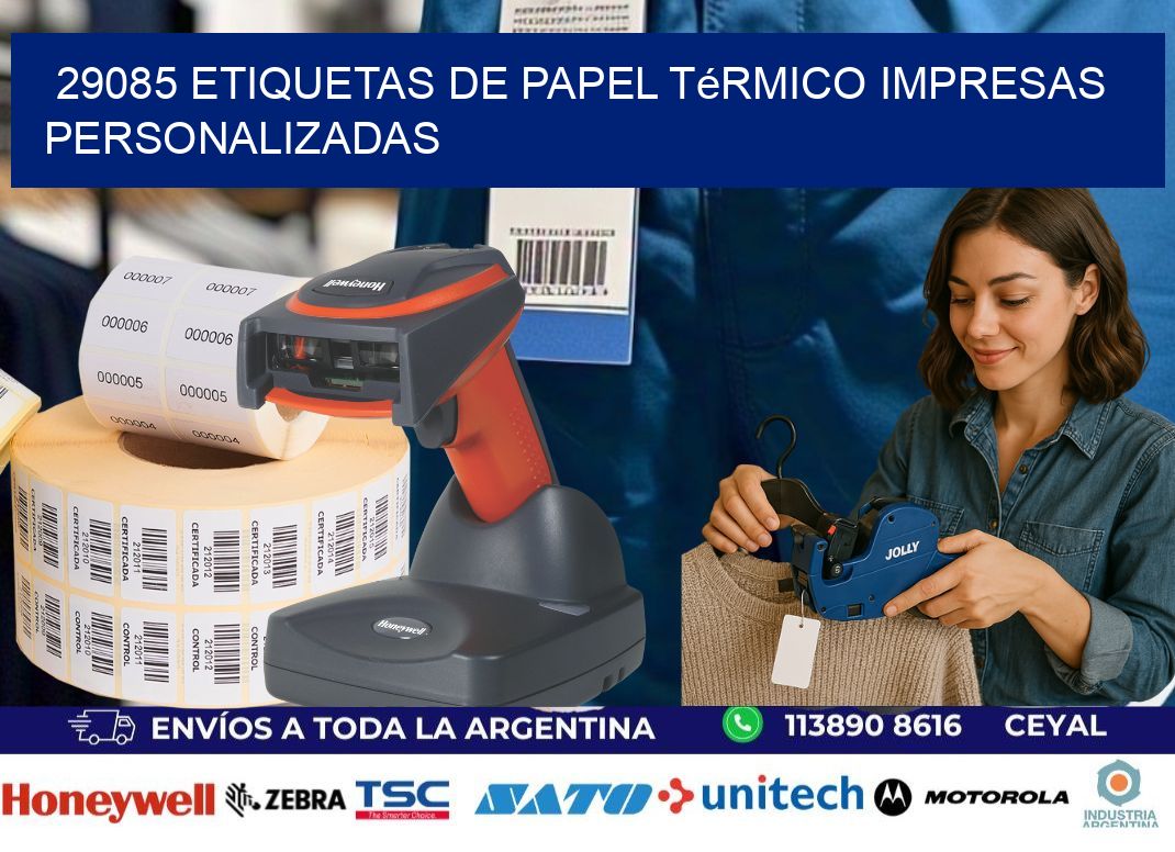 29085 Etiquetas de papel térmico impresas personalizadas