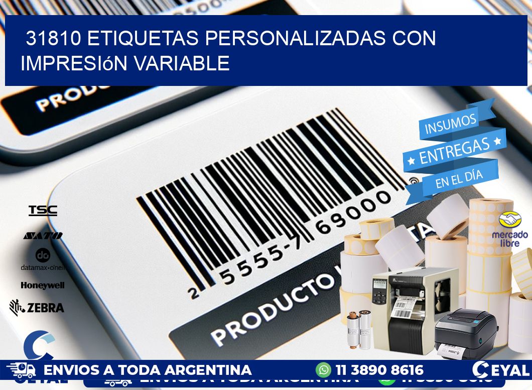 31810 etiquetas personalizadas con impresión variable
