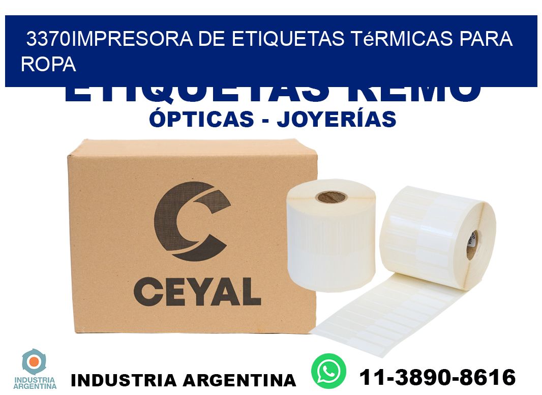 3370impresora de etiquetas térmicas para ropa