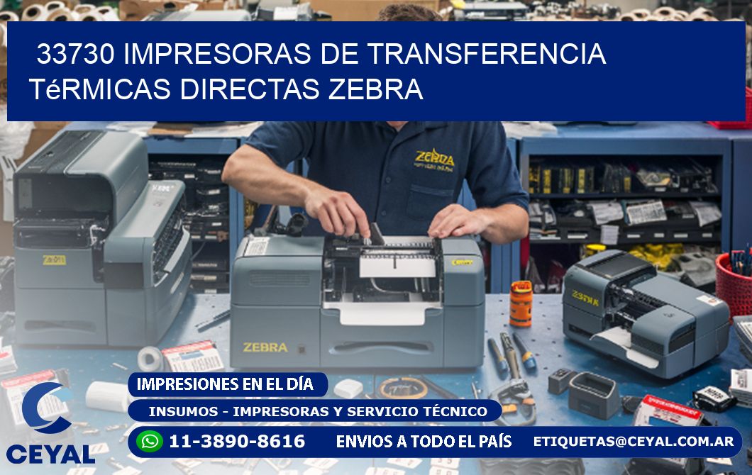 33730 impresoras de Transferencia  térmicas directas zebra