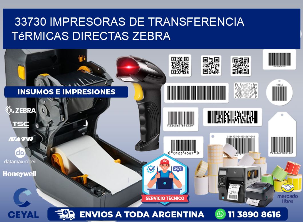 33730 impresoras de Transferencia  térmicas directas zebra