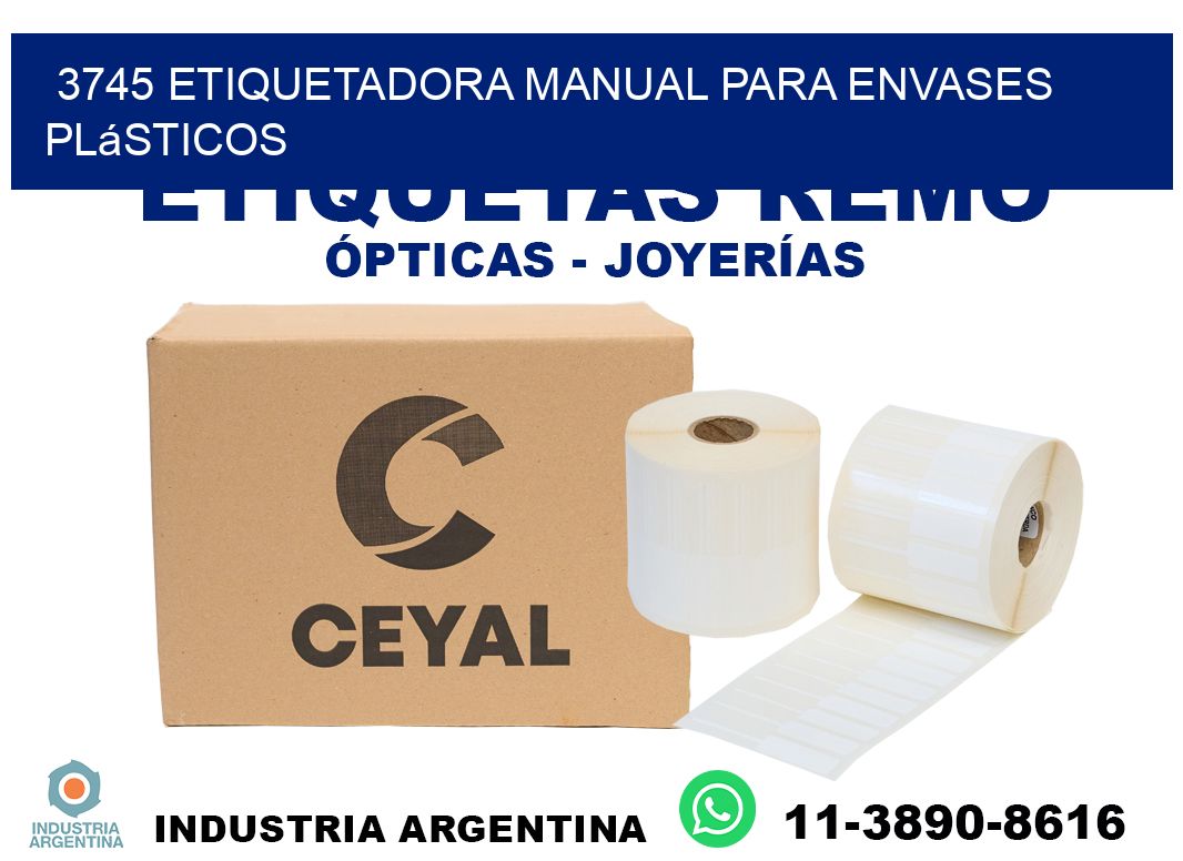3745 etiquetadora manual para envases plásticos