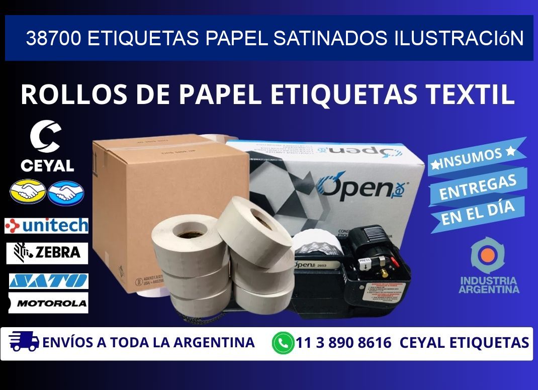 38700 etiquetas papel satinados ilustración