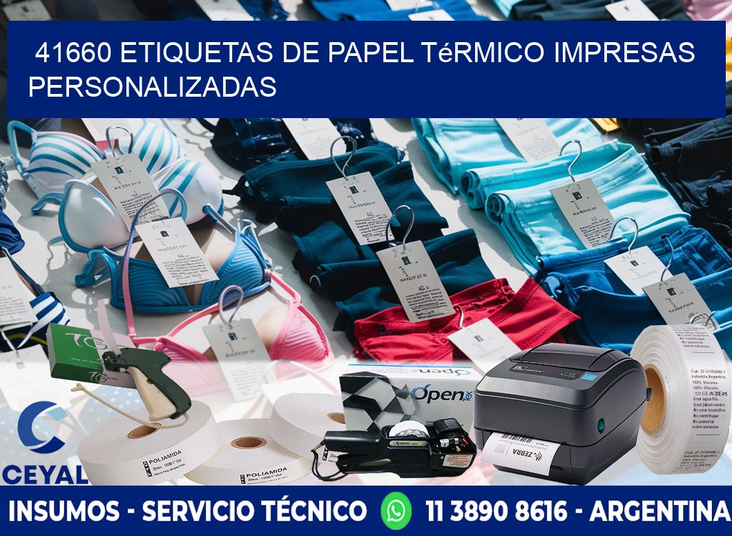 41660 Etiquetas de papel térmico impresas personalizadas