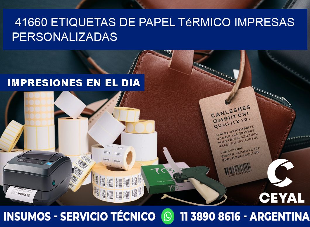 41660 Etiquetas de papel térmico impresas personalizadas