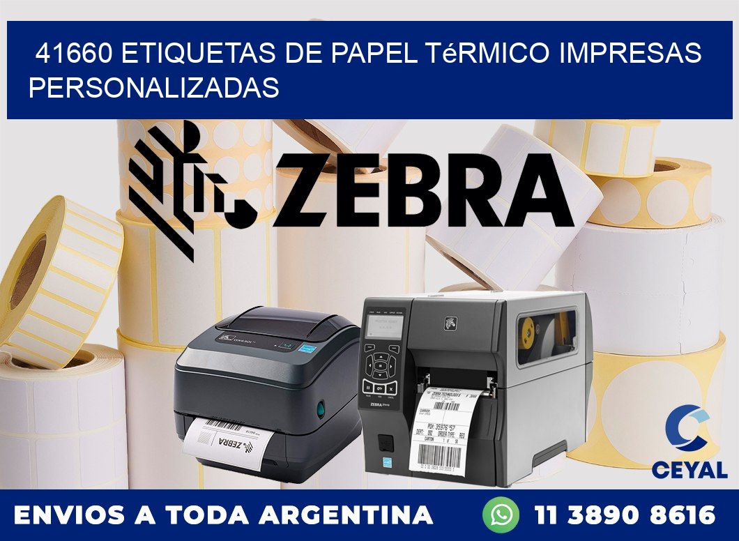 41660 Etiquetas de papel térmico impresas personalizadas