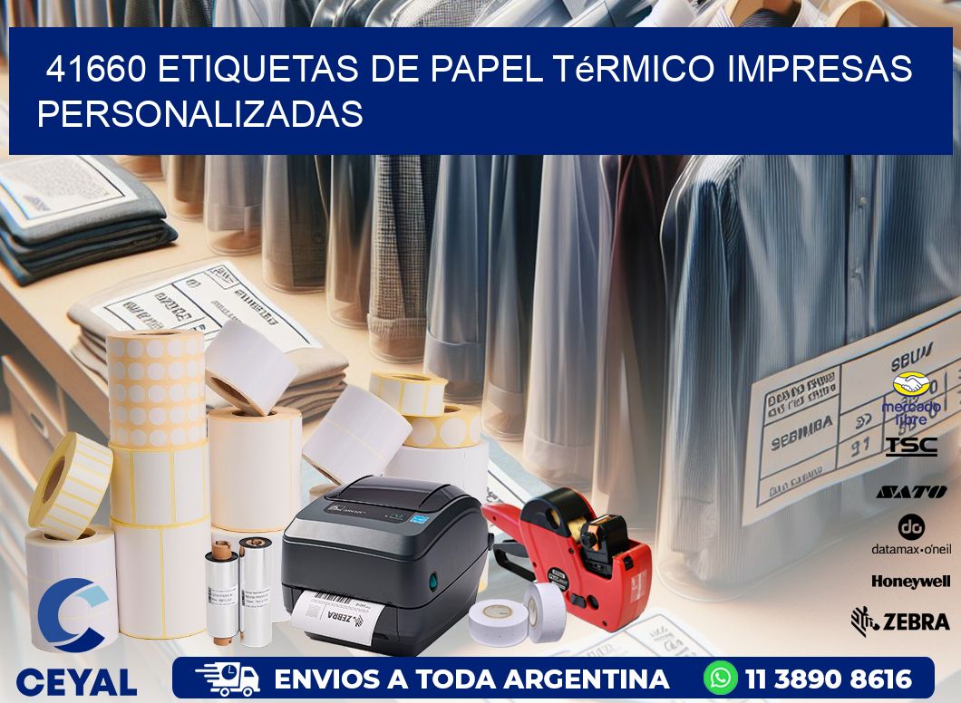 41660 Etiquetas de papel térmico impresas personalizadas