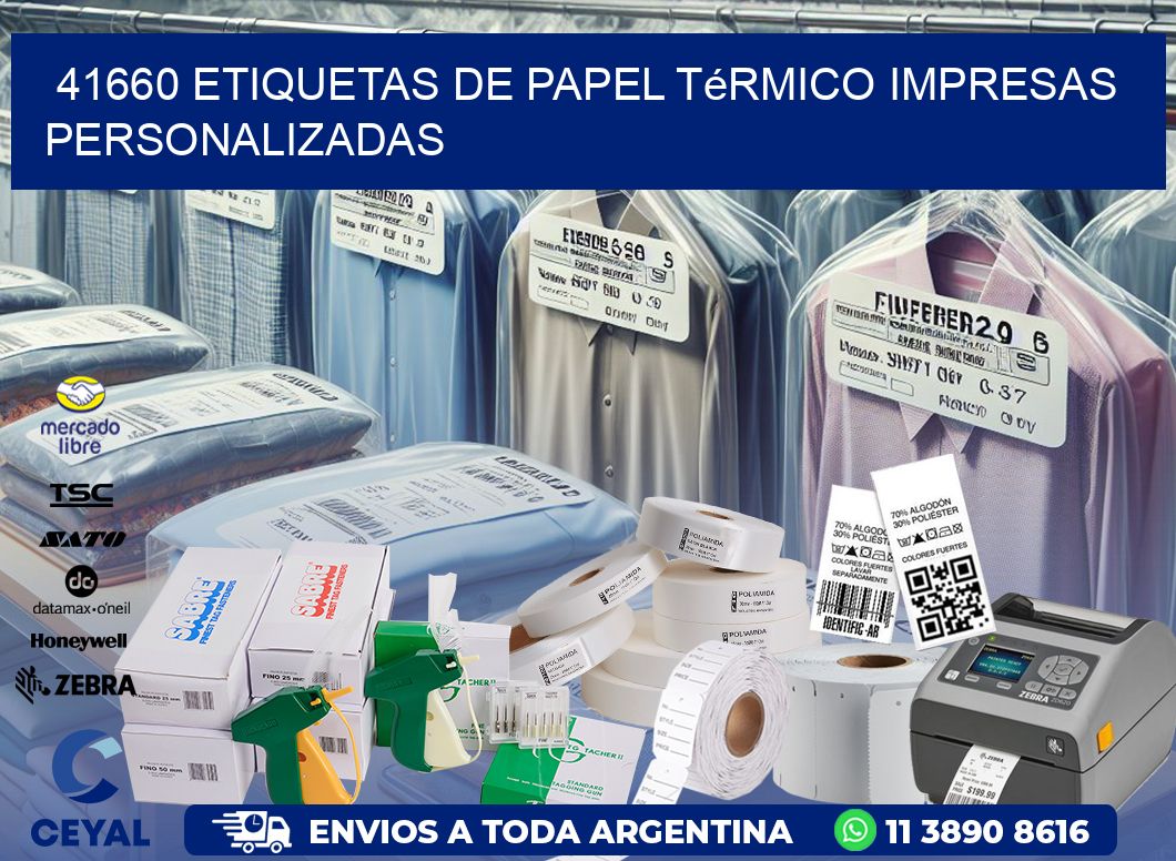 41660 Etiquetas de papel térmico impresas personalizadas