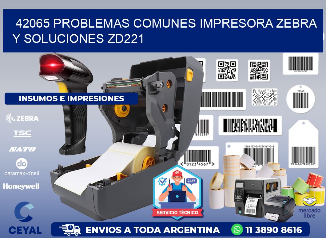 42065 problemas comunes impresora Zebra y soluciones ZD221