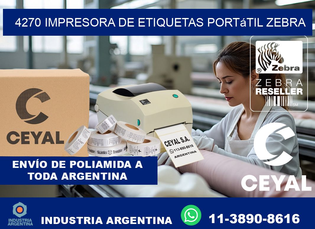 4270 impresora de etiquetas portátil Zebra