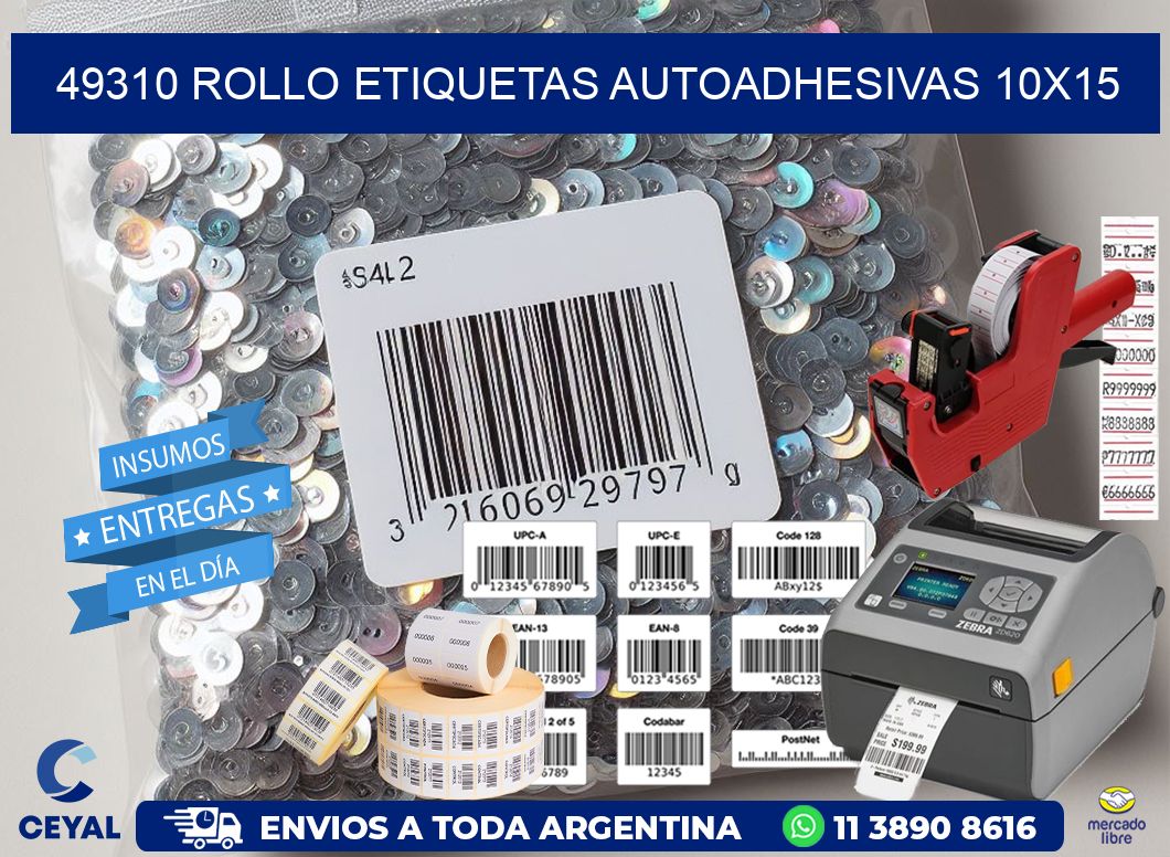 49310 Rollo Etiquetas autoadhesivas 10x15