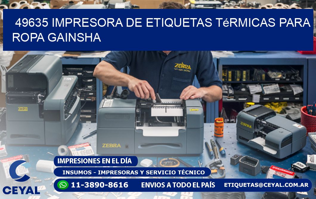 49635 impresora de etiquetas térmicas para ropa GAINSHA