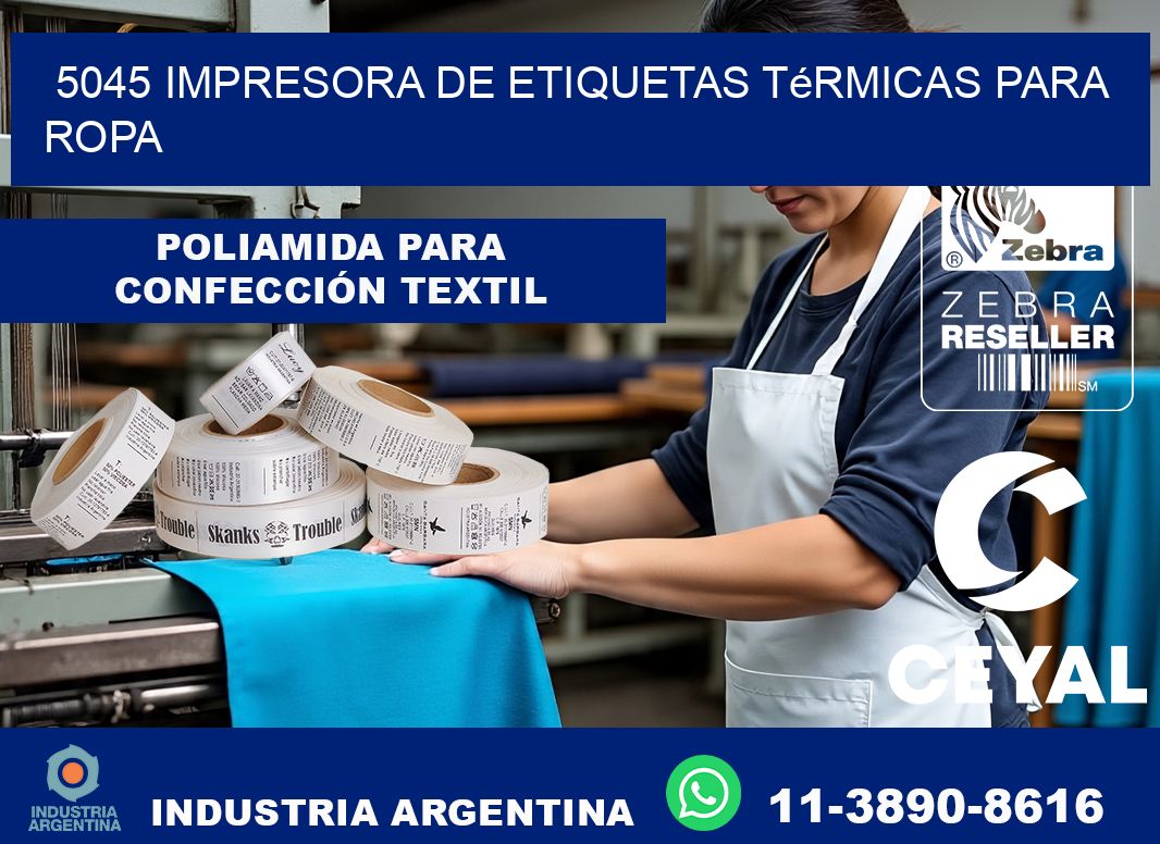 5045 impresora de etiquetas térmicas para ropa