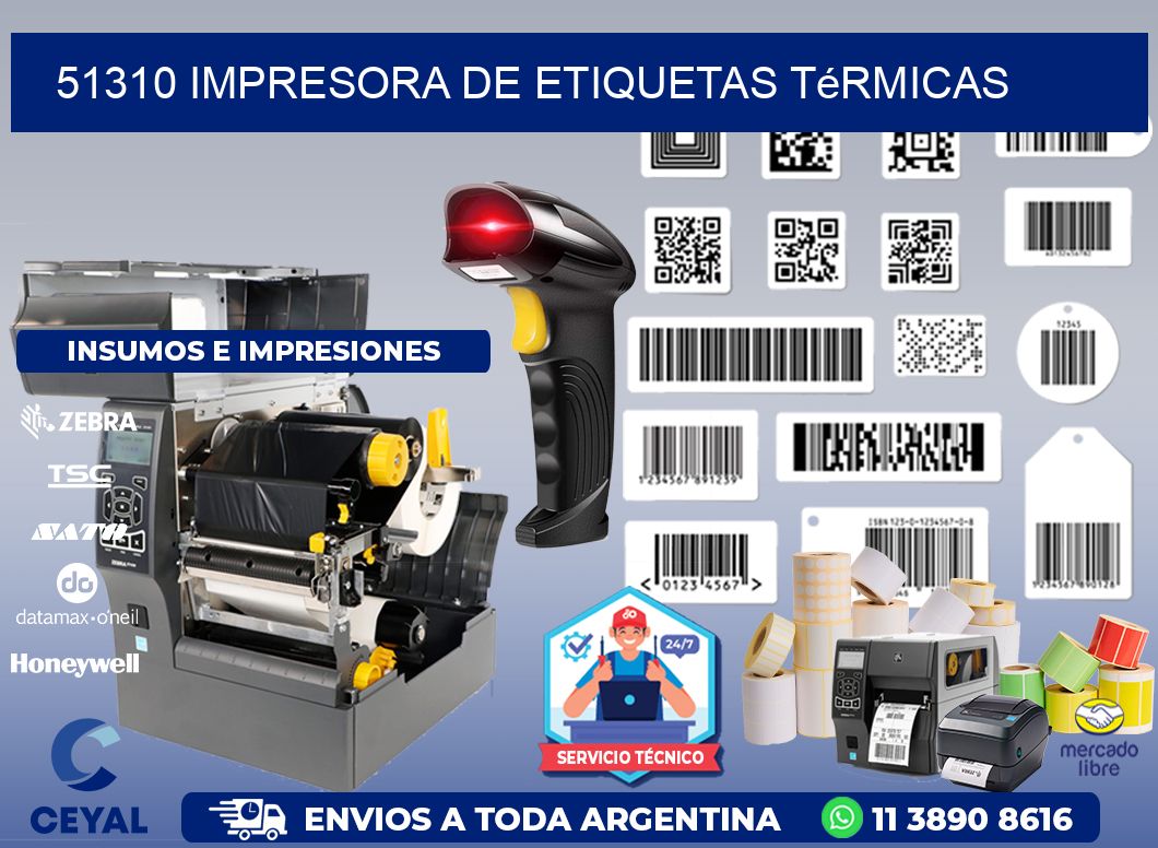 51310 Impresora de etiquetas térmicas