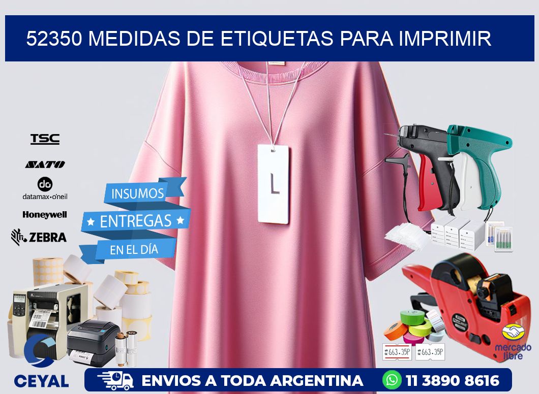 52350 Medidas de etiquetas para imprimir