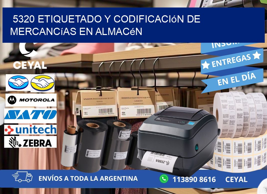 5320 Etiquetado y codificación de mercancías en almacén