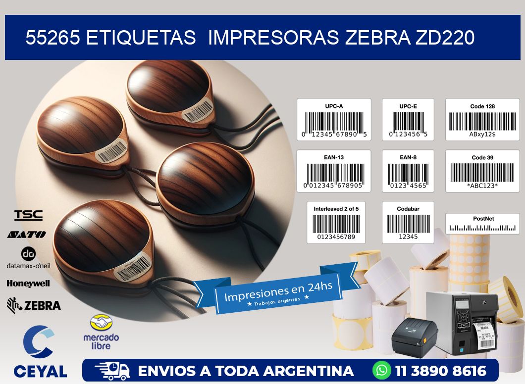 55265 etiquetas  impresoras zebra zd220