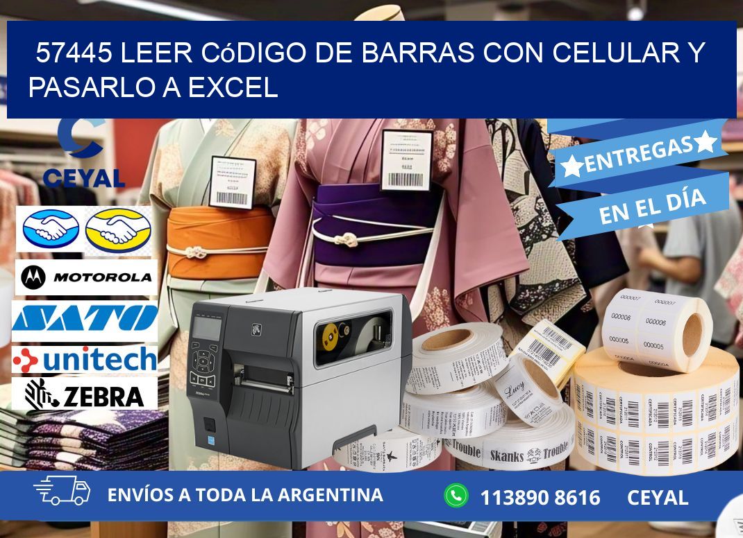 57445 Leer código de barras con celular y pasarlo a Excel