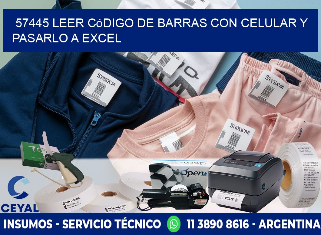 57445 Leer código de barras con celular y pasarlo a Excel